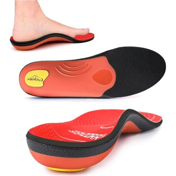 Arch Heavy Support Pain Relief Orthotics 210+ lbs Flat Foot Heel Pads Plantar - Picture 1 of 7